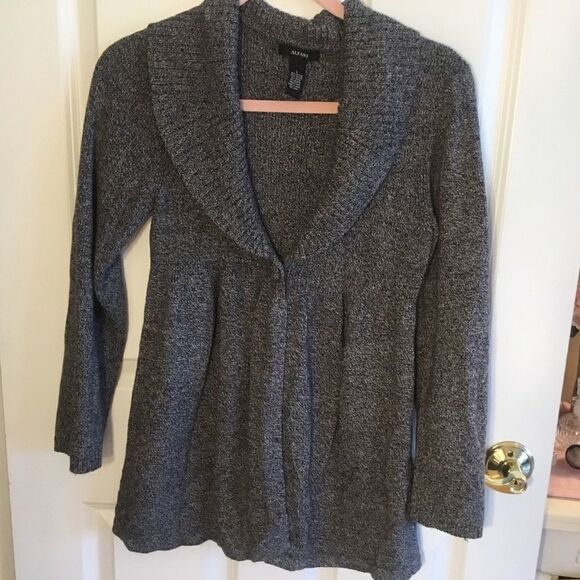 NWOT. Alfani Women’s Grey Marled Cardigan Sz. L - Picture 6 of 8